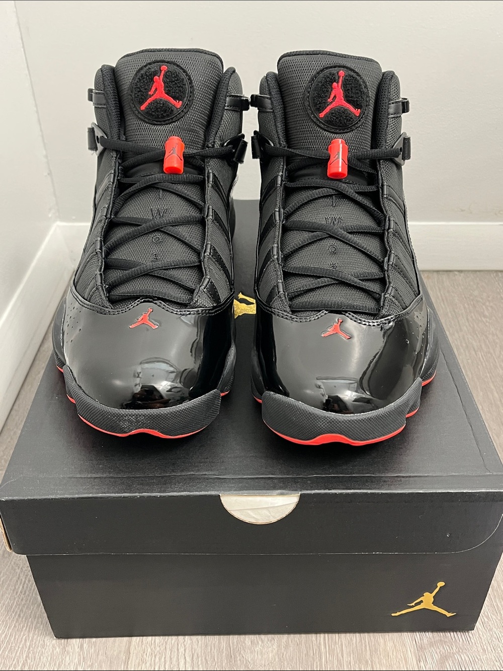 Nike Jordan Air Jordan 6 rings black infrared 23 midtop sneakers size 13 new
